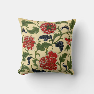 Vin à fleurs chinois vintage - Coussin