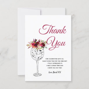 vin, adulte, carte de remerciements