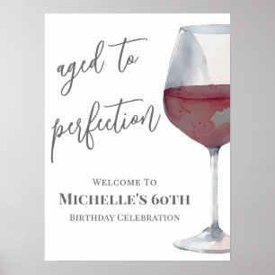 Vin Anniversaire Affiche de bienvenue