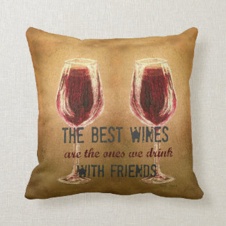 Vin avec le coussin d'amis