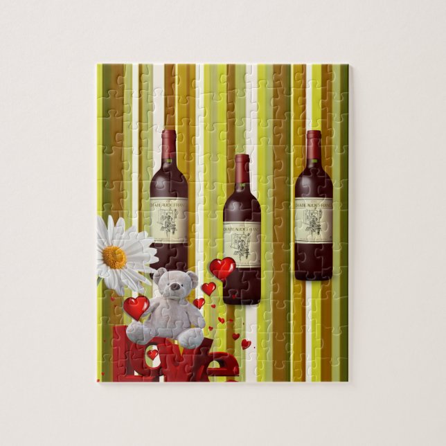 Vin Blanc Teddy Bear Jigsaw Puzzle (Vertical)