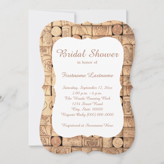 Vin Corks Bridal Douche Invitations (Devant)