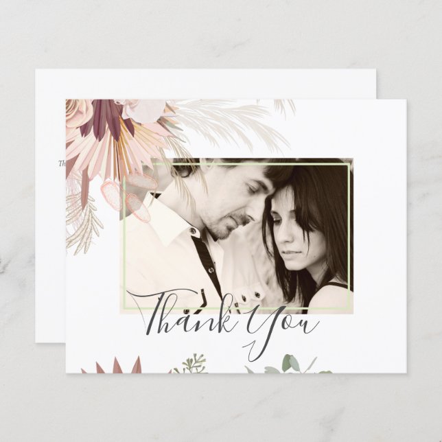 Vin de Bourgogne Pampas Grass Mariage Tropical (Devant / Derrière)