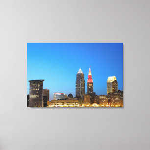 Vin de Cleveland Ohio et toile de la ville d'or