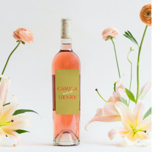 Vin de mariage personnalisé et Étiquette de boutei