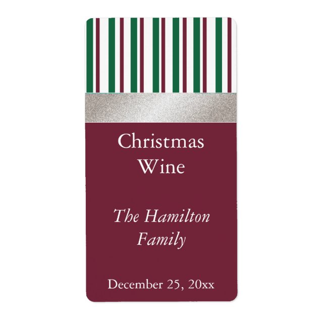 Vin de Noël Étiquette (Devant)
