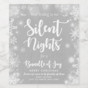 Vin de Noël étiquette Grossesse Révéler cadeau de 