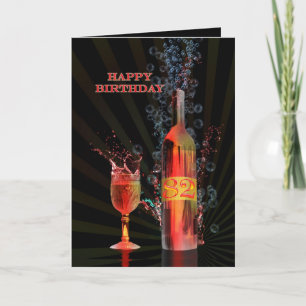 Vin éclaboussant 82e carte d'anniversaire