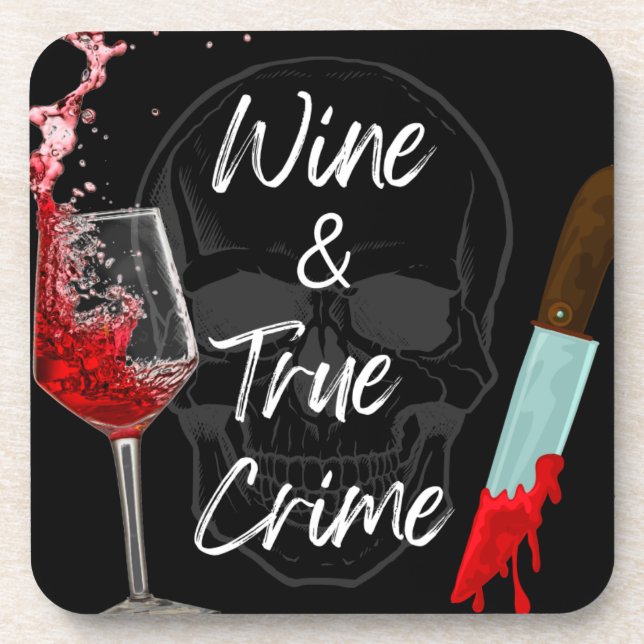Vin et Dessous de verre de crimes réels (Devant)