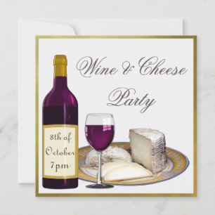 VIN ET FROMAGE INVITATION CAMMEMBERA CHEESE