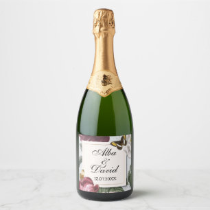 Vin Étiquette Fleur Floral Papillon Vintage