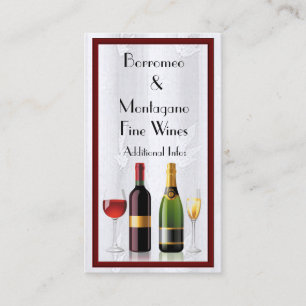 Vin fin Carte de visite blanc 2