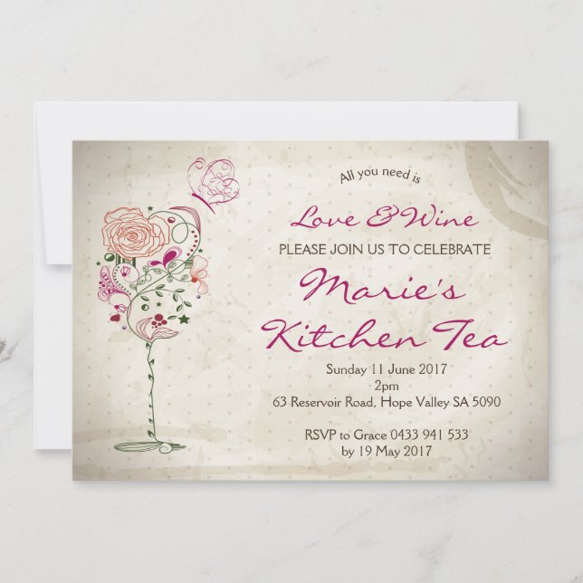 Vin & Fromage Invitation Anniversaire (Devant)