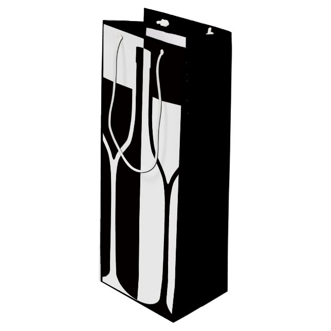 Vin Lunettes de vin Bouteille Design Sac cadeau (Devant Angle)