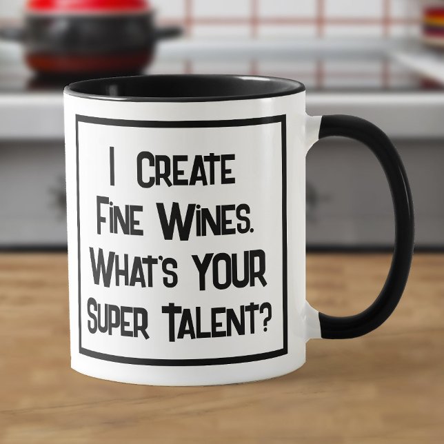 Vin Maker Super Talent. Mug à café à deux tons (Créateur téléchargé)