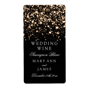 Vin mariage Étiquette Gold Midnight Glam