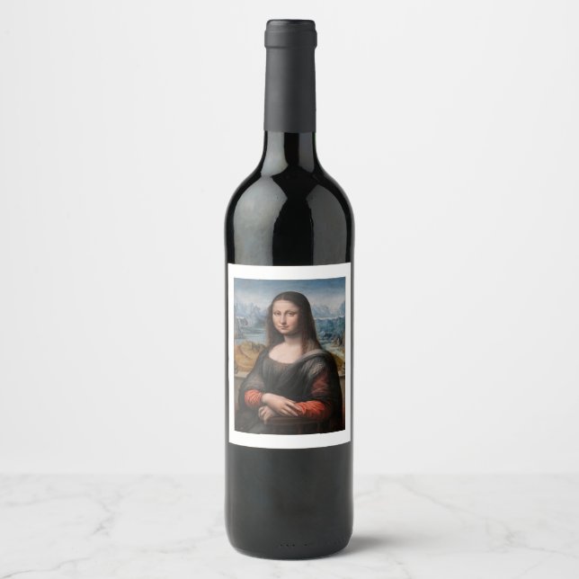 Vin Mona Lisa ou étiquettes de vins pétillants (Devant)