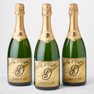 Vin monogramme, Champagne, tout Étiquette de boiss