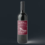 Vin Peacock Flourdissant Mariage Étiquette de vin<br><div class="desc">Personnalisez un étiquette de vin unique pour votre réception de mariage avec un Étiquette de vin Mariage Wine Peacock Flourish. Le design Étiquette du vin est orné d'un élégant paon orné de fleurs. Personnalisez avec les noms du marié et de la mariée avec la date du mariage. Papier à lettres...</div>
