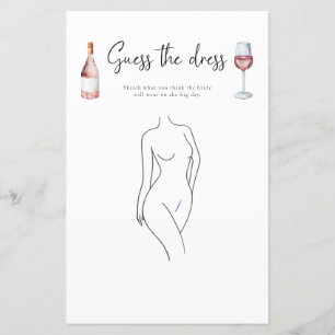 Vin Rosé Brut Devinez La Fête des mariées Robe Jeu