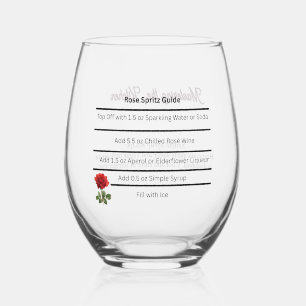 Vin Sans Pied Guide de recette de Spritz au Rosé dans un verre à