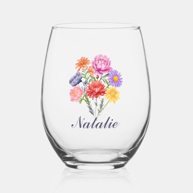 Vin Sans Pied Verre à boire Floral Spring (Recto)