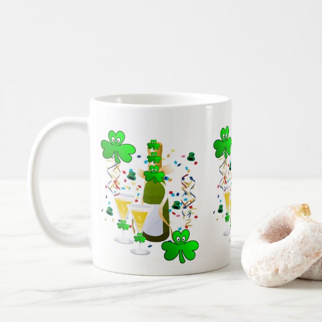 Vin Shamrock de la Mug de la Saint Patrick (Avec donut)