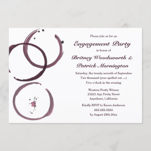 Vin Stain Vineyard Engagement Party Invitations