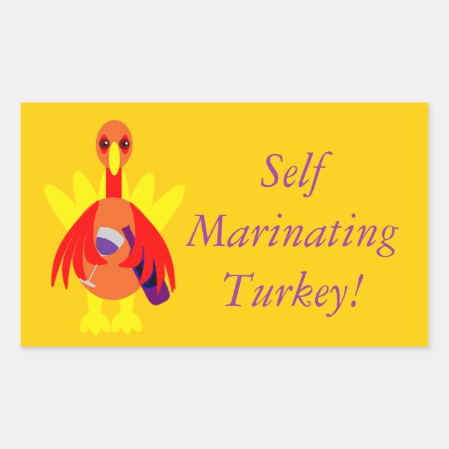 Vin Thanksgiving Boire Stickers Turquie (Devant)