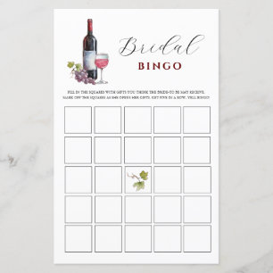 Vin Thème Bridal Bingo Jeux de douche
