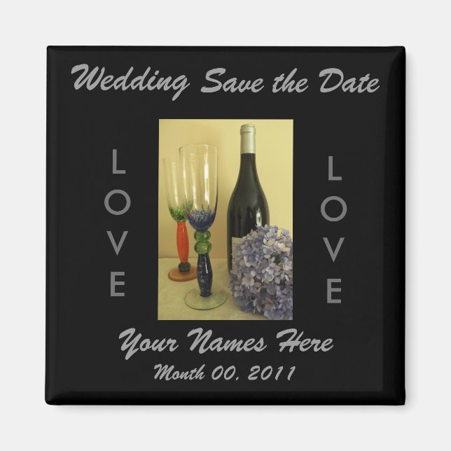 Vin Thème Mariage Magnet (Devant)