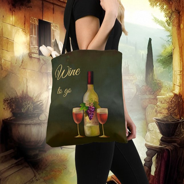 Vin to Go Cute Classic Art Sac fourre-tout (Créateur téléchargé)