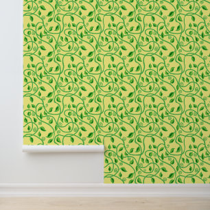Vin vert feuille enchevêtrement Papier peint