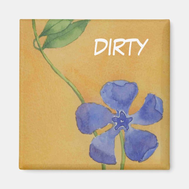 "Vinca" Dish Washer Status Floral Magnet (Devant)