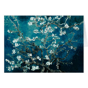 Vincent Van Gogh Almond Blossoms Dark Turquoise
