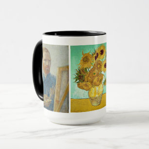 Vincent Van Gogh - Autoportrait & Sunflower Mug