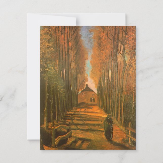 Vincent van Gogh - Avenue des peupliers à l'automn (Devant)