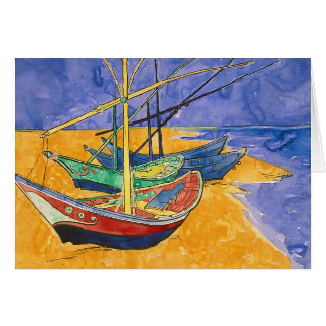 Vincent van Gogh | Bateaux de pêche sur la plage (Devant horizontal)