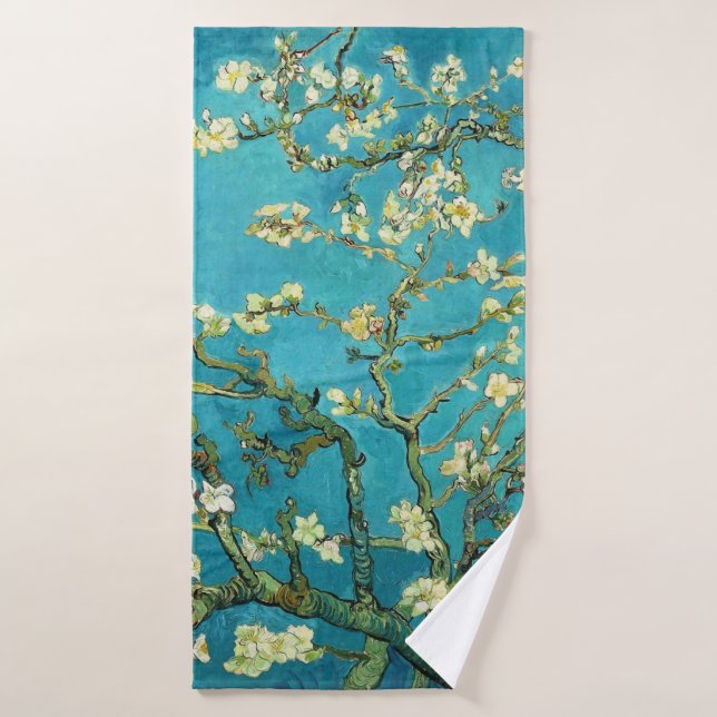 Vincent Van Gogh Blossoming Almond Tree Floral Art (Serviette de bain)
