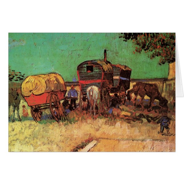 Vincent van Gogh - Campement de Gitans Caravanes (Devant horizontal)