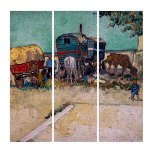 Vincent Van Gogh - Caravanes, Camp de Tziganes prè