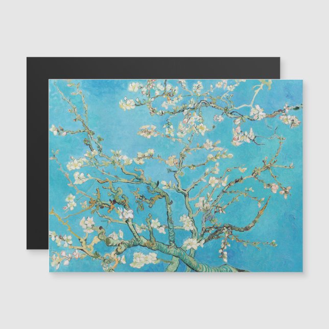 Vincent van Gogh - Carte Magnétique Fleur d'Amandi (Devant / Derrière)