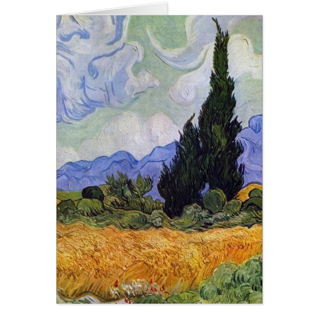 Vincent van Gogh - champ de blé avec des cyprès (Devant)