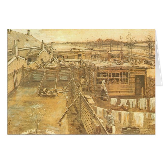 Vincent van Gogh - Chantier de charpentier et buan (Devant horizontal)
