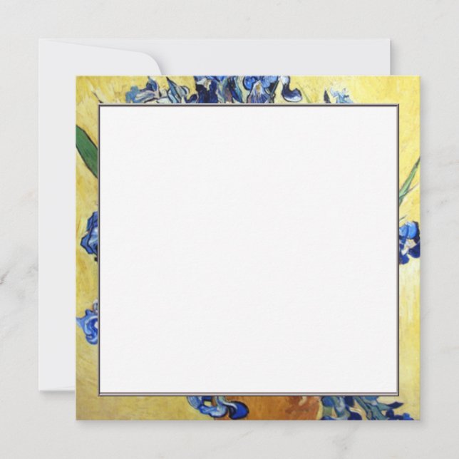 Vincent van Gogh, iris bleus sur fond jaune (Devant)