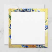 Vincent van Gogh, iris bleus sur fond jaune
