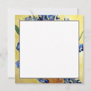 Vincent van Gogh, iris bleus sur fond jaune