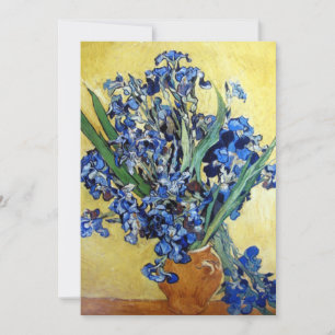 Vincent van Gogh, iris bleus sur fond jaune