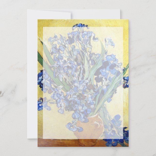 Vincent van Gogh, iris bleus sur fond jaune (Devant)