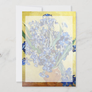 Vincent van Gogh, iris bleus sur fond jaune